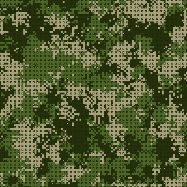 Профессиональный бесшовный пиксельный лесной камуфляж для Вашего производства или дизайна — стоковый вектор
