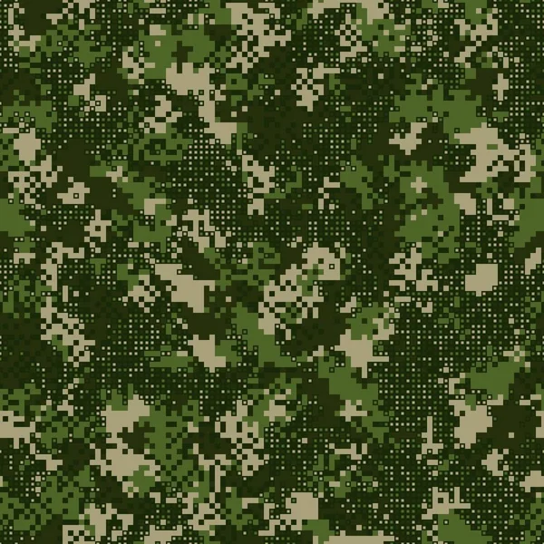 Camuflagem de floresta de pixels sem costura profissional para sua produção ou design — Vetor de Stock