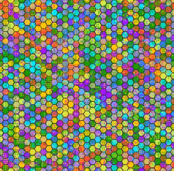 Vektor nahtlose mehrfarbige Mosaikmuster. Nahtloses grafisches Muster — Stockvektor