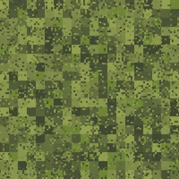 Abstraktes nahtloses Muster mit grün gefärbten chaotischen Quadraten Hintergrund. — Stockvektor