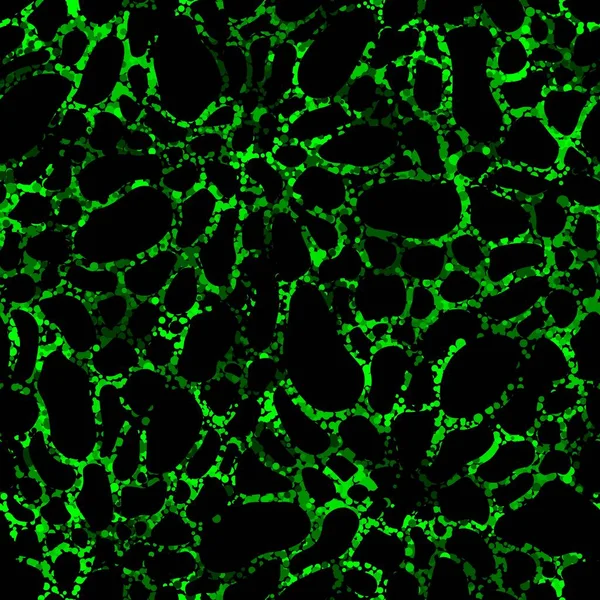 Gröna giftiga bioceller. vektor illustration sömlös mönster bakgrund — Stock vektor