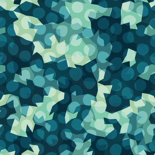 Mořské digitální geoemtrické polygonální maskování bezešvé vzor textury — Stockový vektor