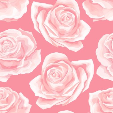 Pembe gül tomurcuklarıyla kusursuz bir desen. Klasik çiçek arkaplanı