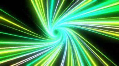 Soyut neon lambaları fütüristik Hi Tech sanal gerçeklik tüneli döngüsü