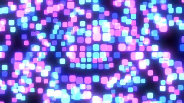 Magic Neon Particles Dance fondo de animación sin costuras para Navidad — Vídeos de Stock
