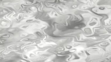Gümüş Sıvı Arkaplan Dalgalanan Su Sıvısı 3B Doku Soyut Yüzey 4K