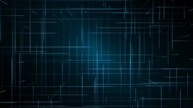 Soyut Hi Tech teknolojisi kablo teli siyah uzayda parlayan sanal ızgara