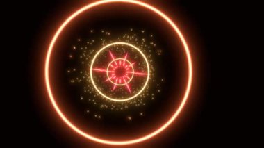 Abstract science fiction energy tunnel in space periodic in out movement. Wormhole travel through time and space. Wormhole space deformation. Black hole, vortex hyperspace tunnel. 4k 3D render.