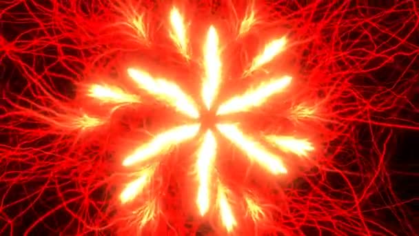 Flame Flower Gas Stoves Energy Particles Movement Heat Power Background — Wideo stockowe