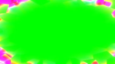 Red Ruby vibrant gradient footage on green. Moving 4k animation of ruby red colors with smooth movement in the frame with rotating plane sides. Abstract front adaptive layer gem reflections effect