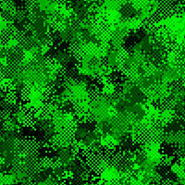 Textuur Militaire Digitale Smaragd Groene Camouflage Naadloos Patroon Abstracte Leger — Stockvector
