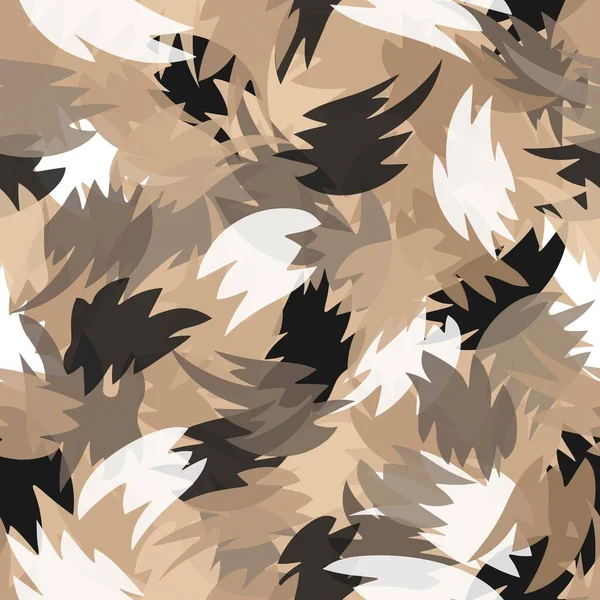 Kamouflage Sömlös Mönster Bakgrund Desert Urban Kläder Stil Maskerande Camo — Stock vektor