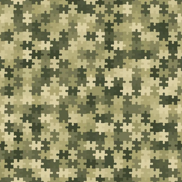Camouflage Puzzle Imitation Modèle Sans Fin Sans Couture Texture Protectrice — Image vectorielle