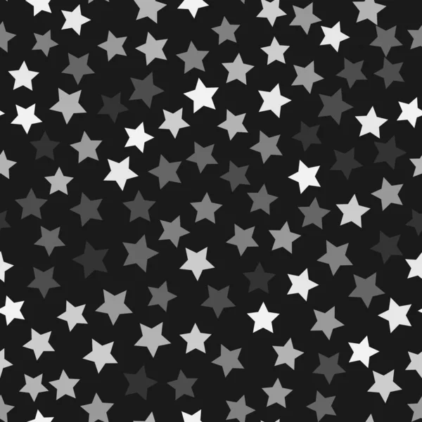 Padrão Vetor Sem Emenda Glitter Stars Estrelas Prata Sobre Fundo — Vetor de Stock