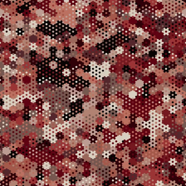 Sechseckige Camouflage Nahtlose Muster Hintergrund Urban Hex Kleidung Stil Maskierung — Stockvektor