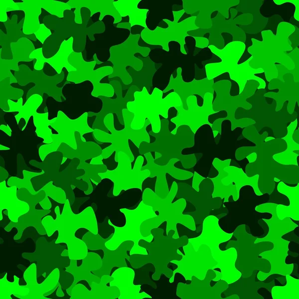 軍隊や狩猟繊維印刷のためのシームレスなデジタルエメラルドグリーンの迷彩テクスチャ ベクトル古典的な軍用迷彩パターン 毒性のある緑と石灰のハーフトーンカラーパレット — ストックベクタ