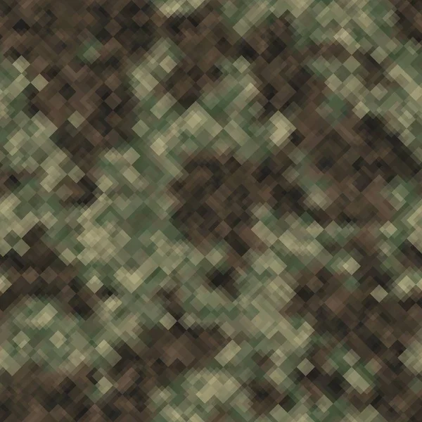 Abstraktní Bezešvé Vzor Zelenou Khaki Hnědé Barevné Chaotické Překrývání Čtvercových — Stockový vektor