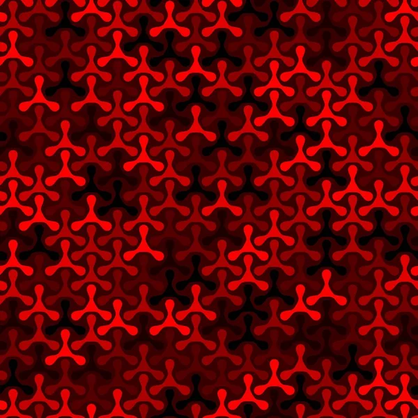 Бесшовные Геометрические Рубиново Красные Триплексные Фигуры Черном Фоне Векторный Абстрактный — стоковый вектор