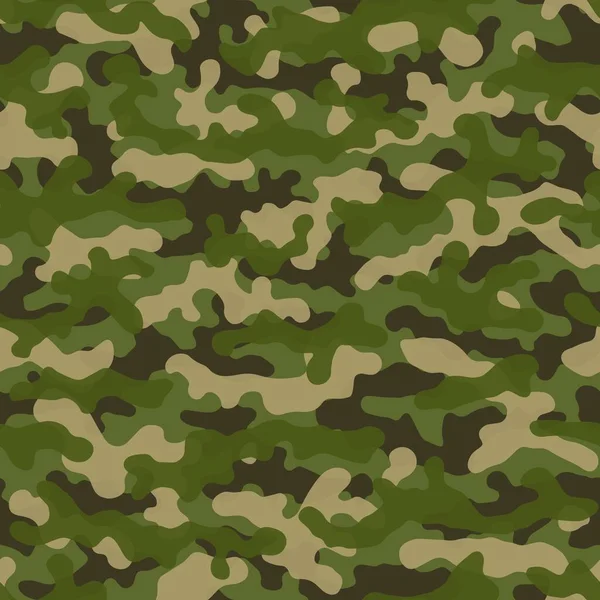 Camouflage Seamless Pattern Background Classic Clothing Style Masking Camo Repeat — Vector de stock