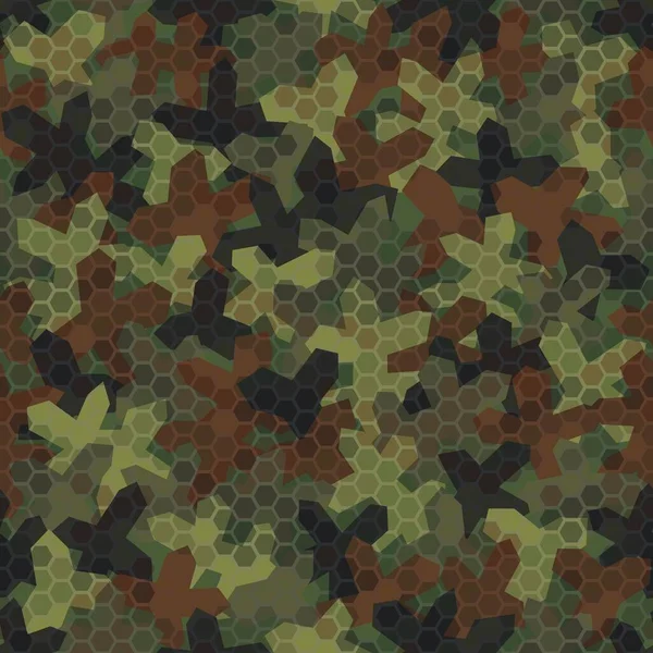 Camouflage Nahtlosen Muster Hintergrund Klassischer Kleidungsstil Der Den Camo Repeat — Stockvektor