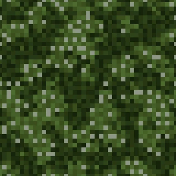 Abstract Seamless Pattern Forest Green Colored Chaotic Squares Dark Background — Stok Vektör