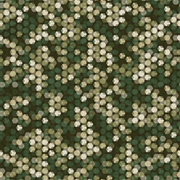 Textuur Militaire Olijf Groen Bruin Kleuren Bos Camouflage Naadloze Patroon — Stockvector