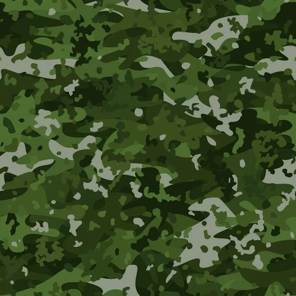 Jungle Style Camouflage Seamless Pattern Shapes Foliage Leaves Abstract Vector — ストックベクタ