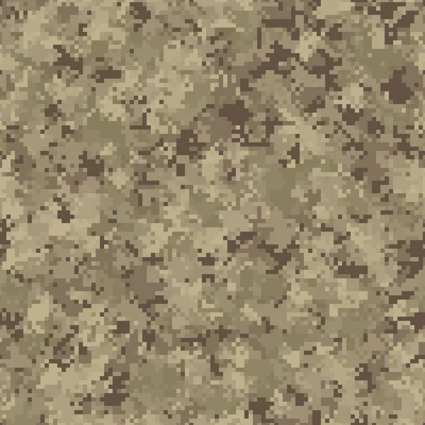 Texture Military Digital Tan Camouflage Seamless Pattern Abstract Army Hunting — Image vectorielle