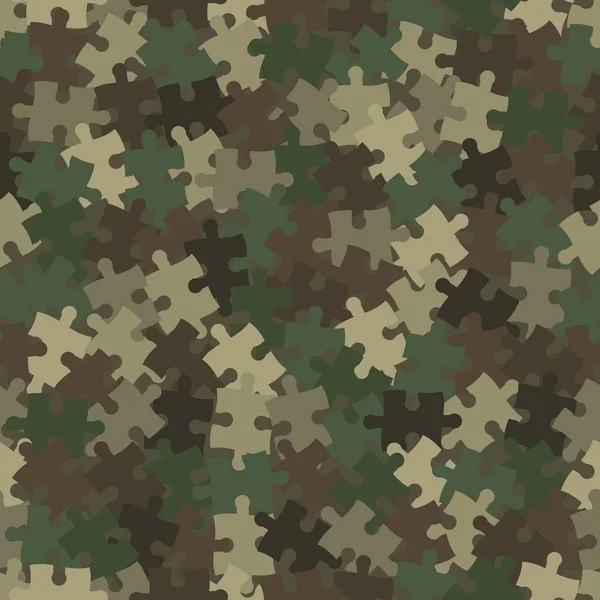 Camouflage Mixed Puzzle Imitation Endless Seamless Pattern Protective Texture Hides — Image vectorielle