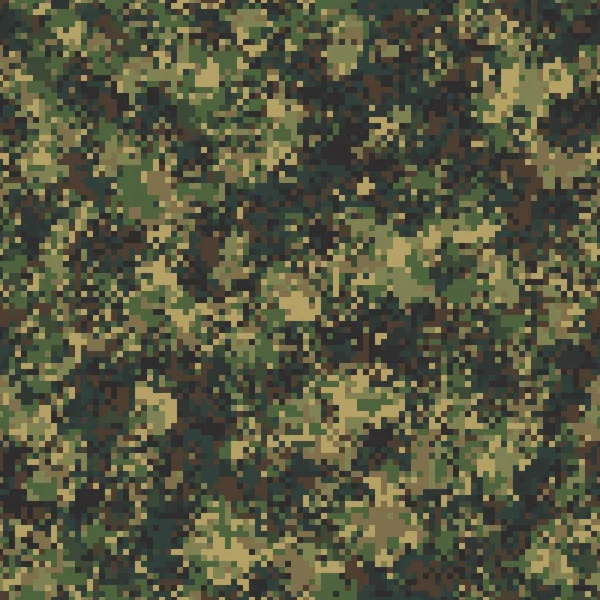 Textura Militar Digital Azeitona Pântano Verde Camuflagem Sem Costura Padrão — Vetor de Stock