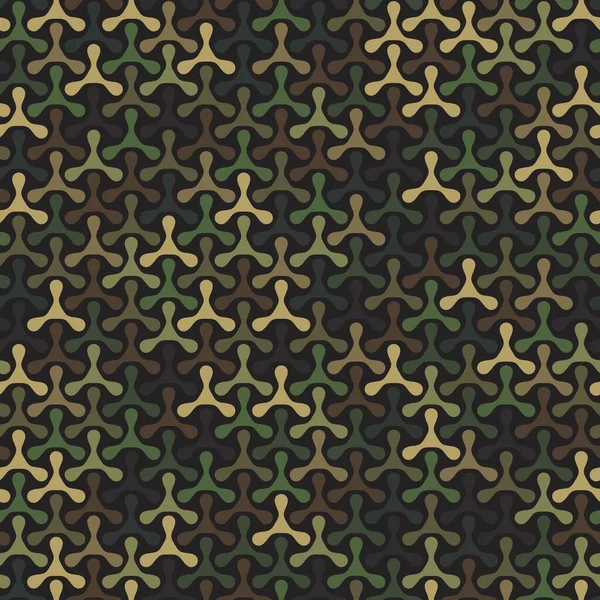 Seamless Geometric Swamp Camo Colored Triplex Shapes Background Vector Digital — 스톡 벡터