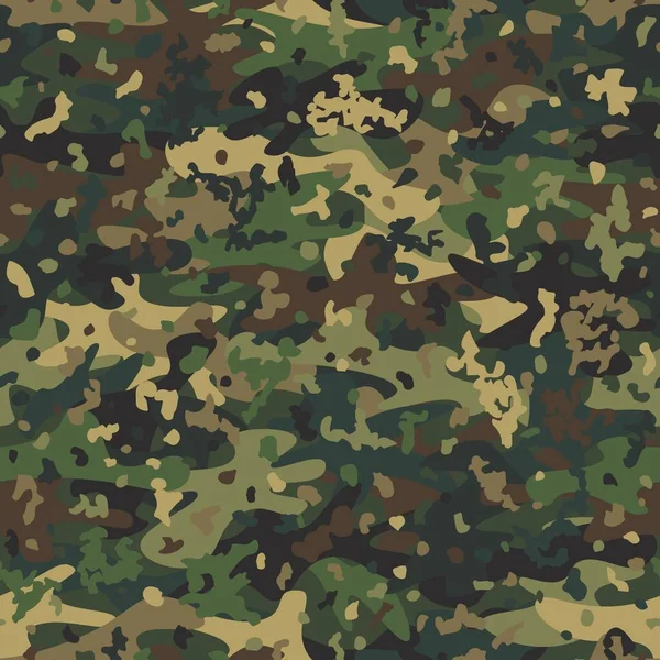 Camouflage Seamless Pattern Background Swamp Clothing Style Masking Camo Repeat — Vetor de Stock