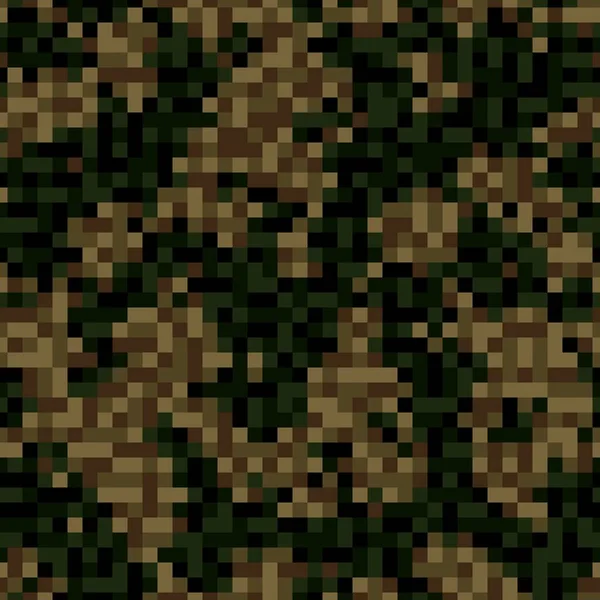 Textura Vojenské Digitální Olivy Hnědé Maskování Bezešvé Vzor Abstraktní Armáda — Stockový vektor