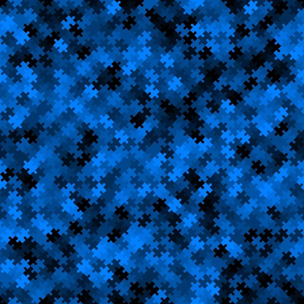 Azure Blue Puzzle Background Banner Texture Vector Jigsaw Section Template — 스톡 벡터