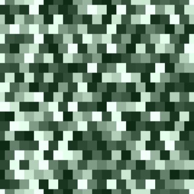 Seamless gray green and white tiles, digital pixel military fashion camouflage pattern. Abstract army and hunting masking ornament background. Vector digital pixel mosaic camo texture