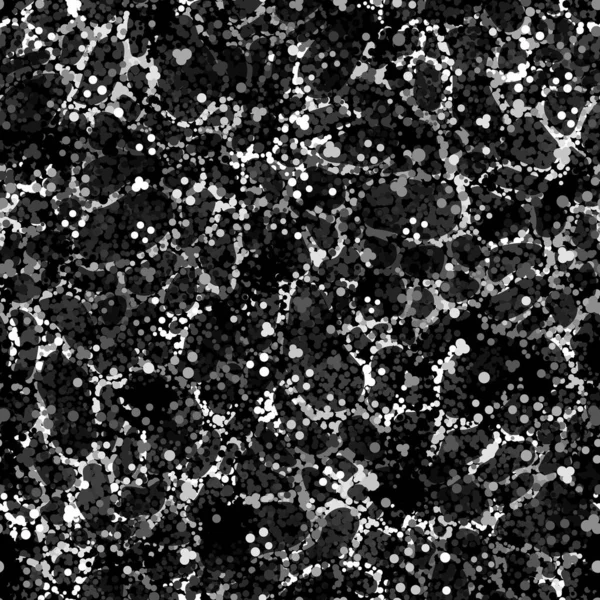 Military Urban Black White Monochrome Spots Camouflage Seamless Pattern Flecktarn — Archivo Imágenes Vectoriales