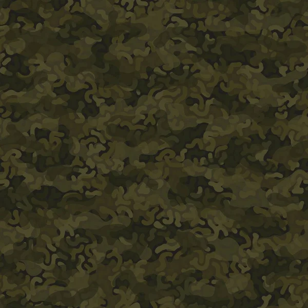 Digitales Olivfarbenes Und Khakifarbenes Camouflage Muster Ornate Flecken Und Streifen — Stockvektor