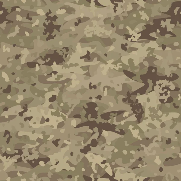 Texture Military Desert Sand Camouflage Seamless Pattern Abstract Army Hunting — 图库矢量图片