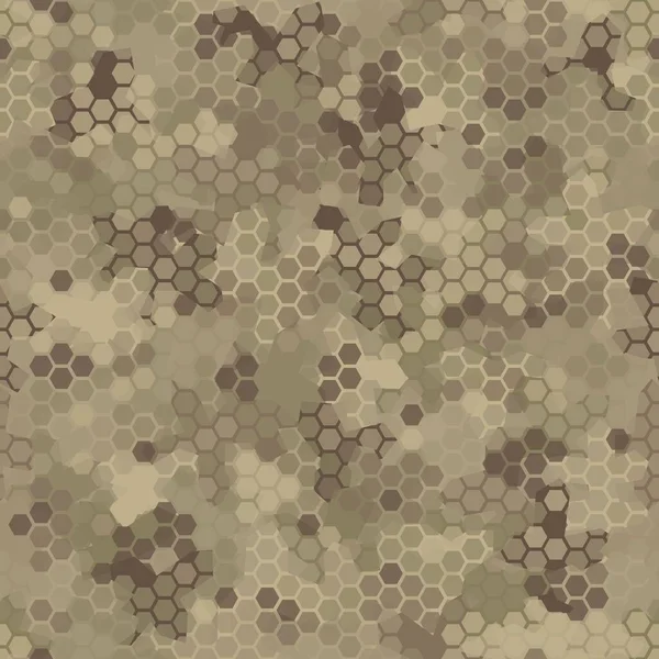 Texture Military Tan Olive Color Halftones Camouflage Seamless Pattern Urban — Image vectorielle