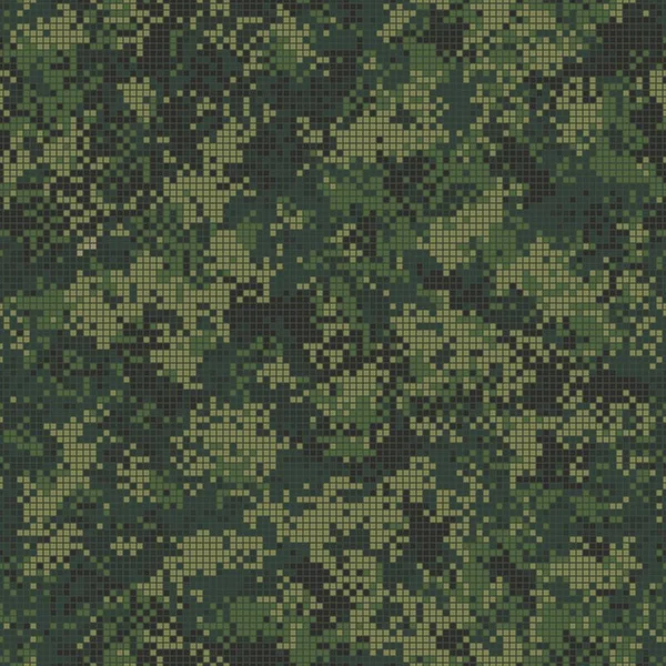 Texture Military Digital Dark Green Moss Camouflage Seamless Pattern Abstract — Vector de stock
