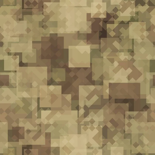 Desert Pixel Digital Camouflage Brown Background Abstract Beige Sand Pixel —  Vetores de Stock