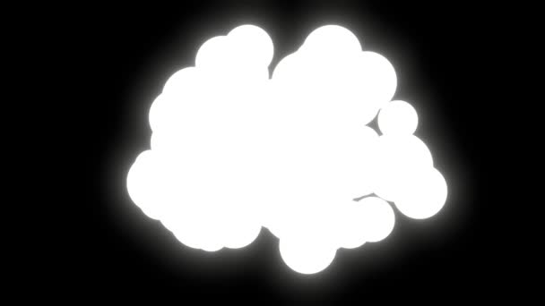 Nuages Blancs Particules Vortex Clip Ouverture Fumée Abstrait Pour Divertissement — Video