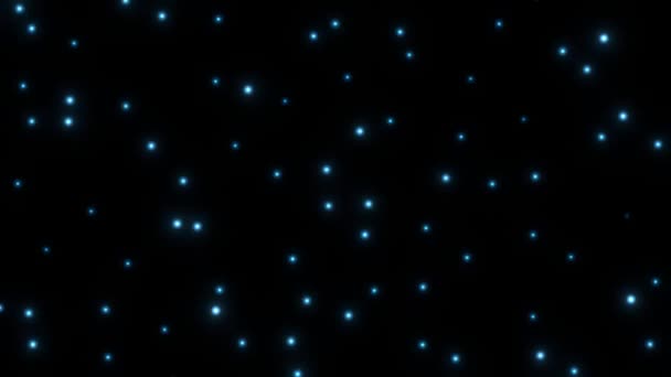 Schöne Abstrakte Fluid Waving Colored Particles Hintergrund Dunkle Nacht Glühwürmchen — Stockvideo
