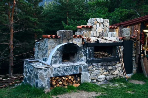 BBQ oven made of stone