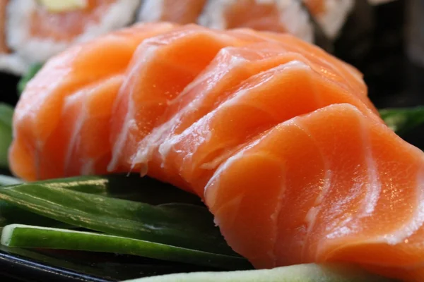 Sushi rolls with vassabi on the plate — Stock Photo, Image