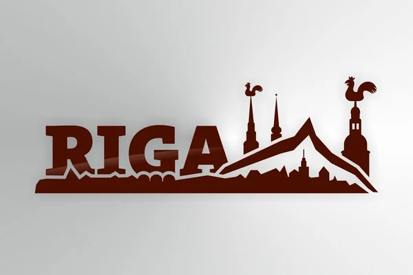 Vector visual Riga — Vector de stock