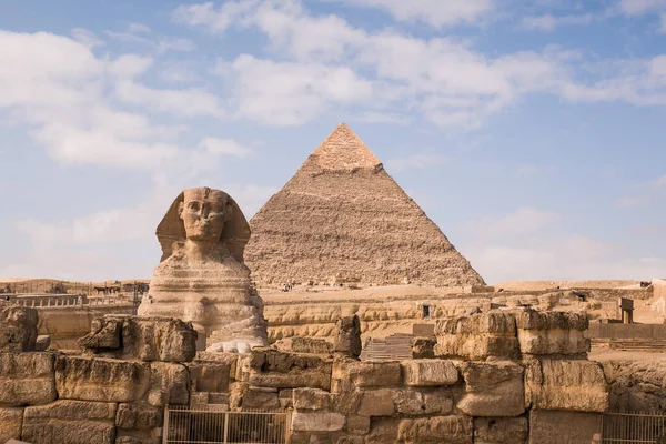 Khafrova Pyramida Velká Sfinga — Stock fotografie