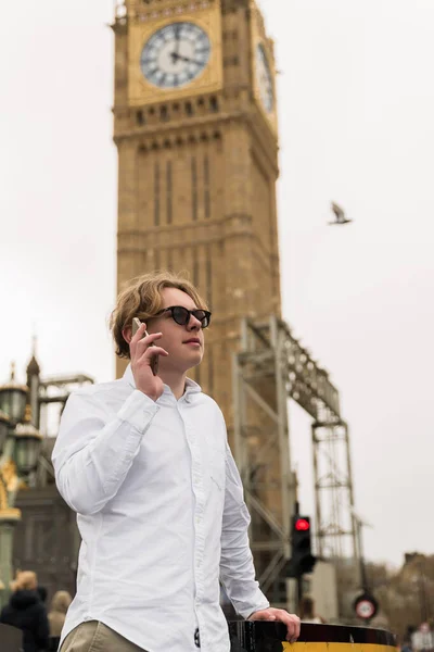 Young Student Tourist Travel London — Stock Photo, Image