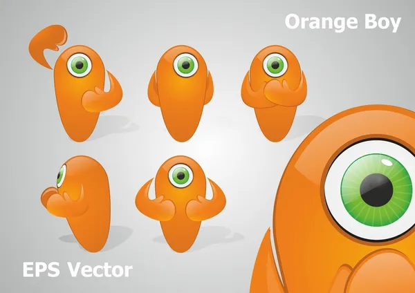 Garçon orange — Image vectorielle