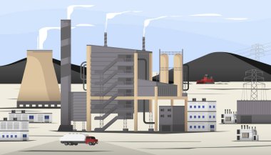 kömür enerjisi, kömür santrali basit grafik